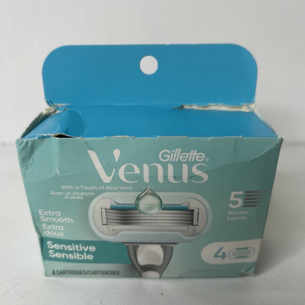 Gillette Venus Extra Smooth Sensitive Women’s Razor Blade Refills 4 Cartridges - Picture 2 of 2